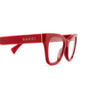 Gafas graduadas Gucci GG1133O 005 red - Miniatura del producto 3/5