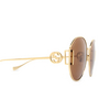 Gafas de sol Gucci GG1206SA 003 gold - Miniatura del producto 3/4