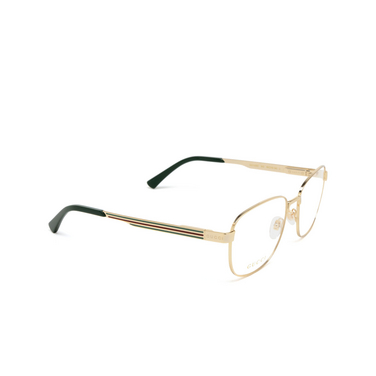 Gucci GG1225O Eyeglasses 002 gold - three-quarters view