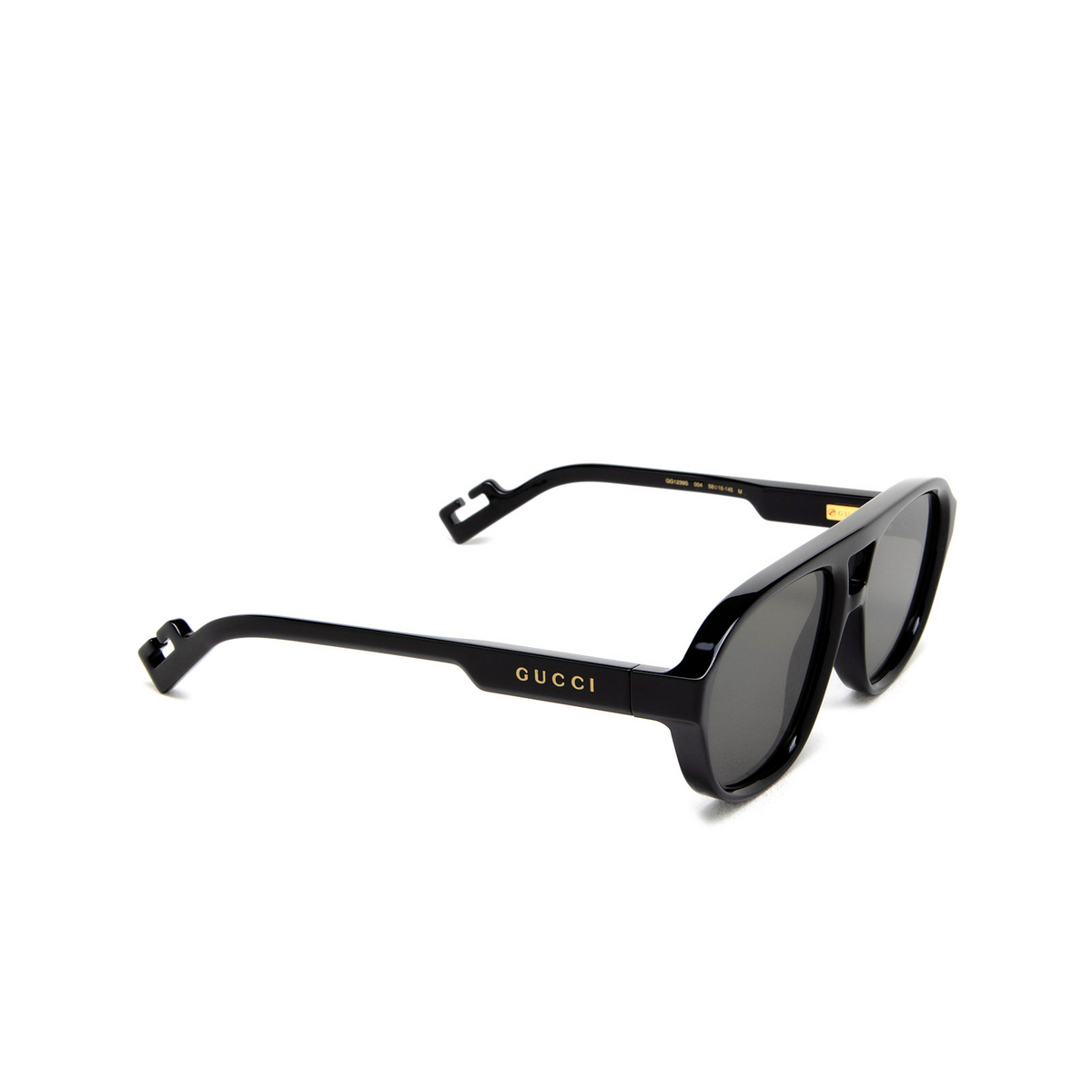 Gucci GG1239S Sunglasses 004 Black - three-quarters view