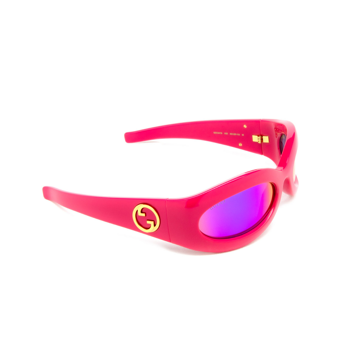 Gucci GG1247S Sunglasses 005 Red - three-quarters view