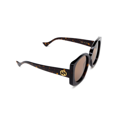 Gucci GG1257S Sonnenbrillen 002 havana - Dreiviertelansicht