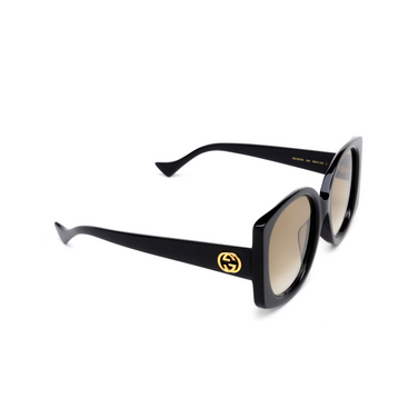 Gucci GG1257SA Sunglasses 004 black - three-quarters view