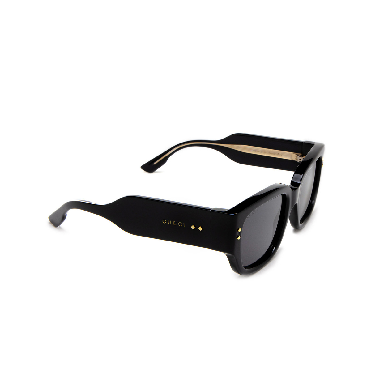Gucci GG1261S Sunglasses 001 Black - three-quarters view