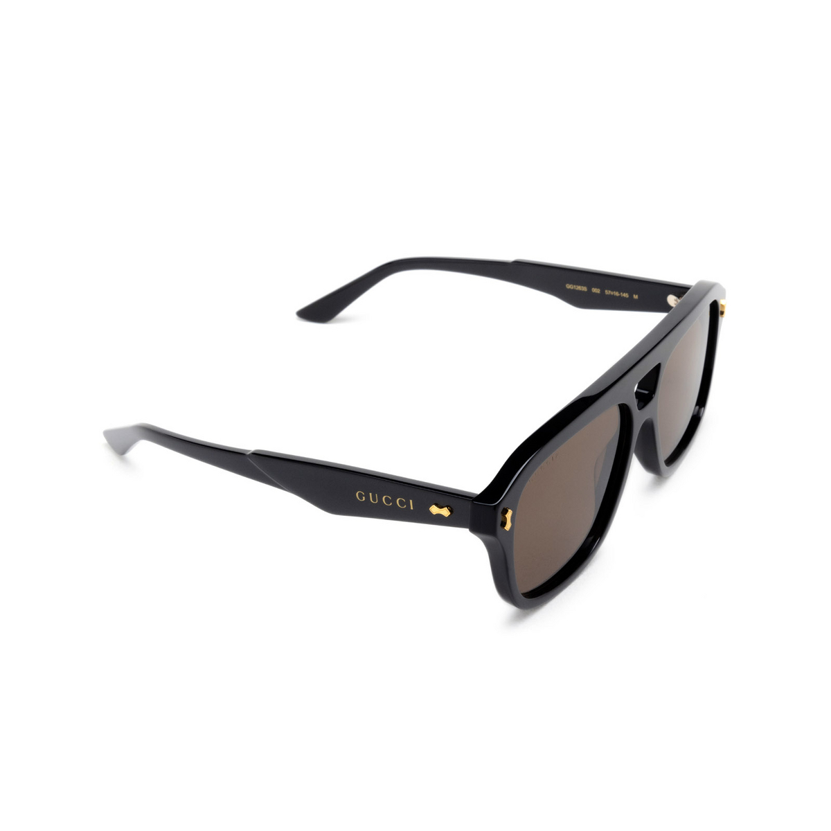 Gucci GG1263S Sunglasses 002 Black - three-quarters view