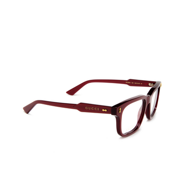 Gucci GG1265O Korrektionsbrillen 003 burgundy - Dreiviertelansicht