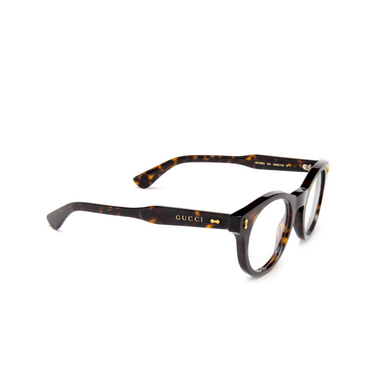 Occhiali da vista Gucci GG1266O 004 havana - tre quarti