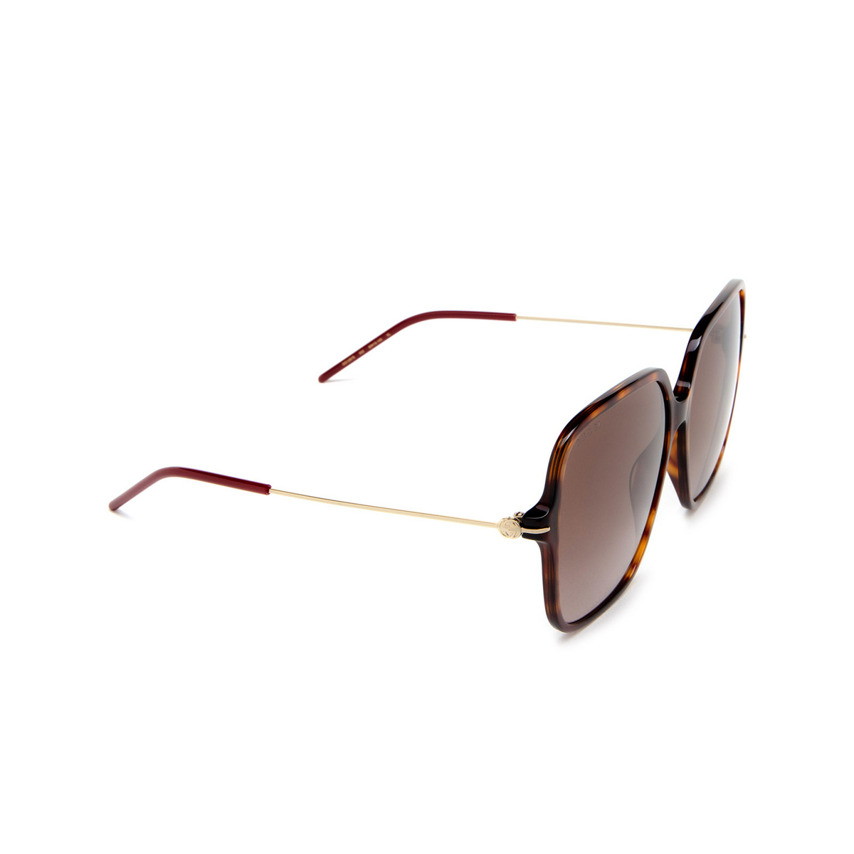 Gucci GG1267S Sunglasses 002 Havana - three-quarters view