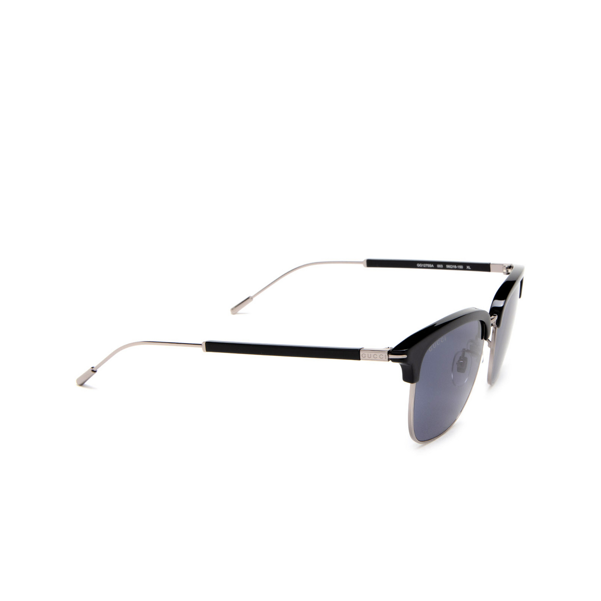 Gucci GG1275SA Sunglasses 003 Black - three-quarters view