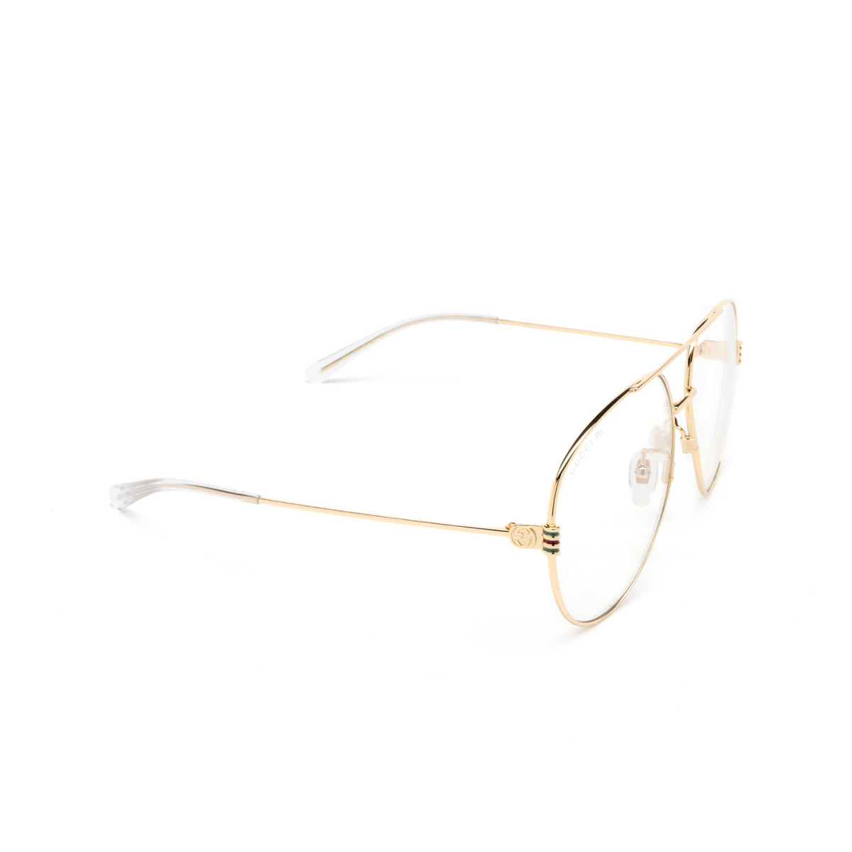 Gucci GG1280S Sunglasses 001 Gold - three-quarters view