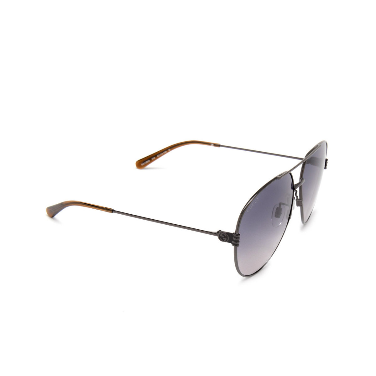 Gucci GG1280S Sunglasses 002 Ruthenium - three-quarters view