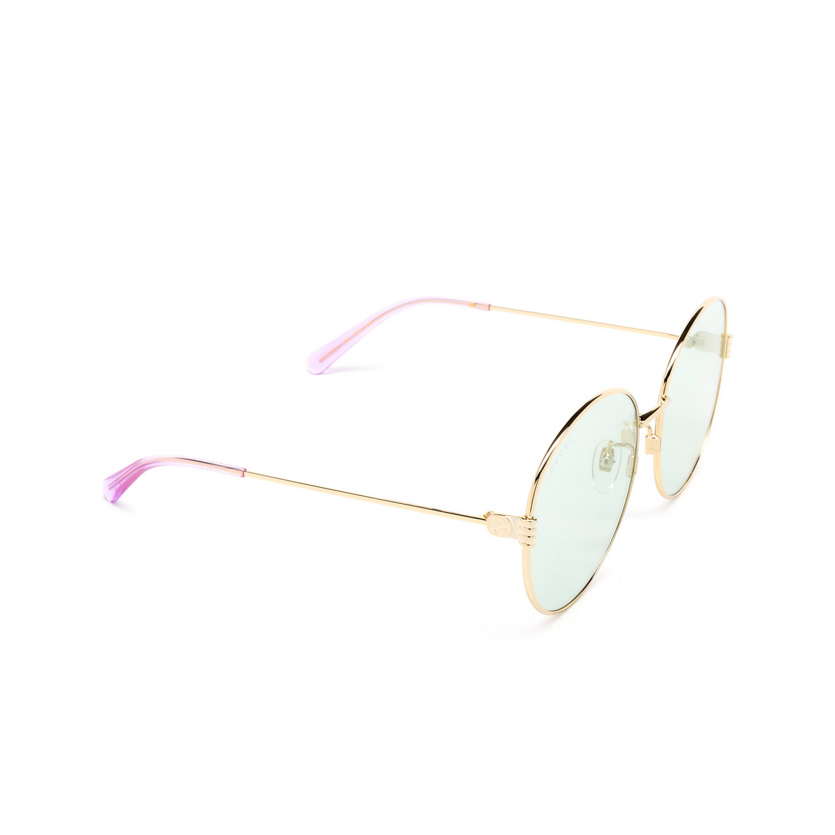 Gucci GG1281SK Sunglasses 003 Gold - three-quarters view