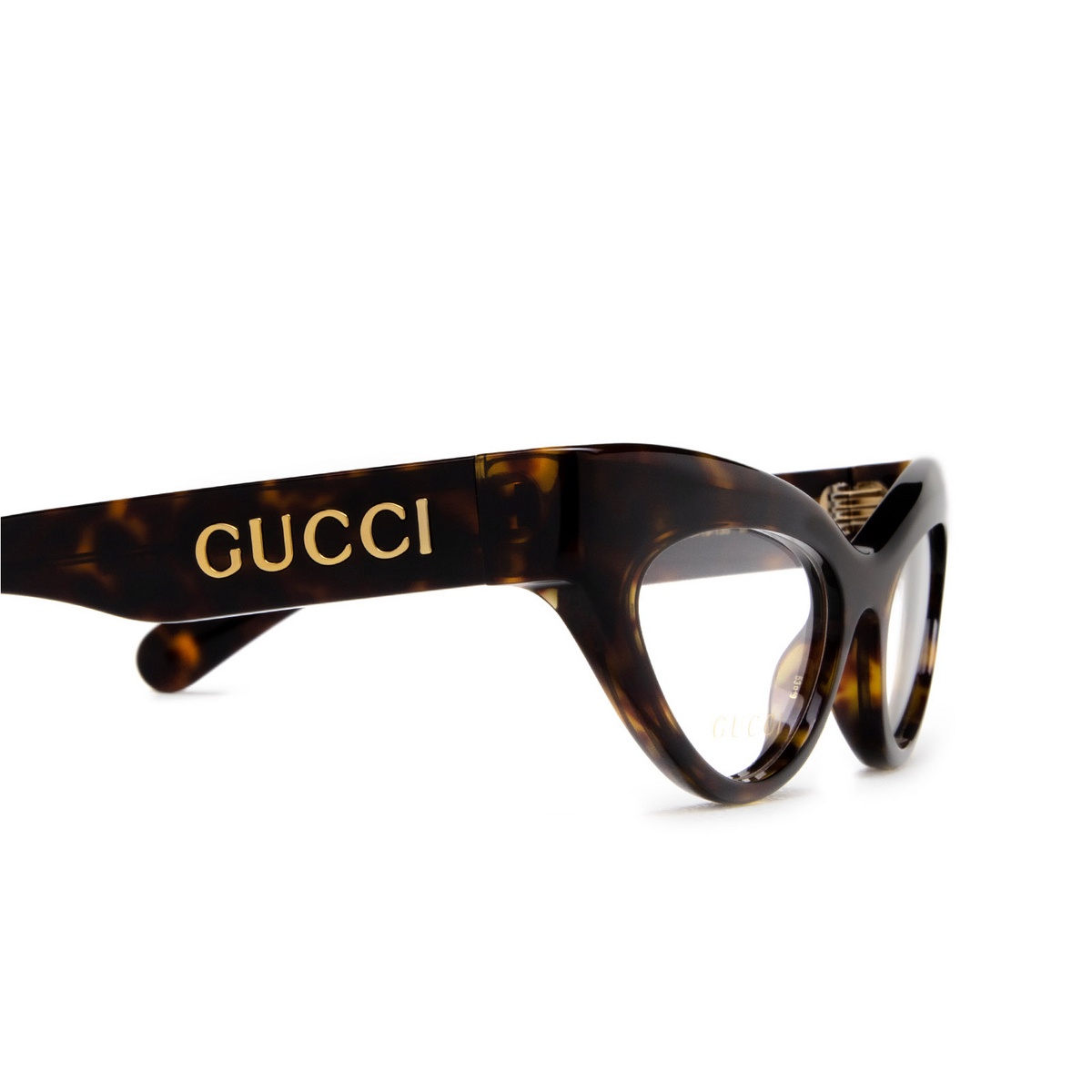 Occhiali da vista Gucci GG1295O 003 Havana - anteprima prodotto 3/4