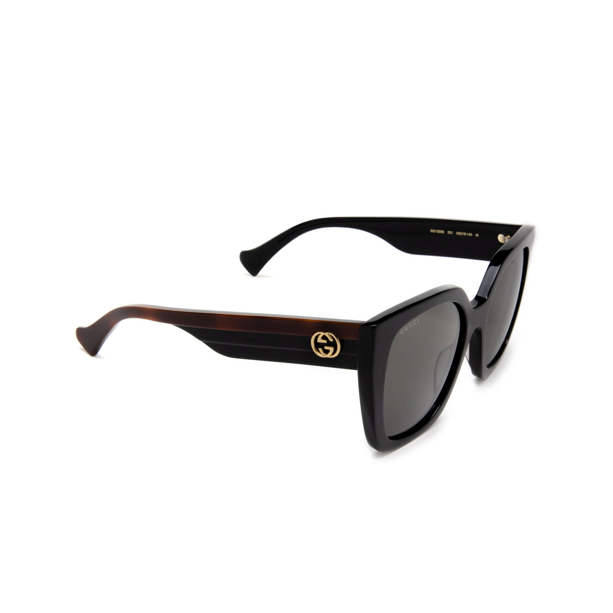 Gucci GG1300S Sunglasses 001 Black - three-quarters view
