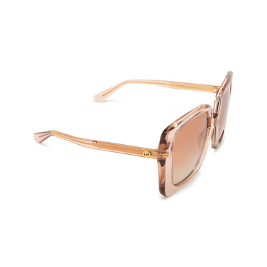 Gucci GG1314S Sunglasses 005 shiny transparent sand - three-quarters view