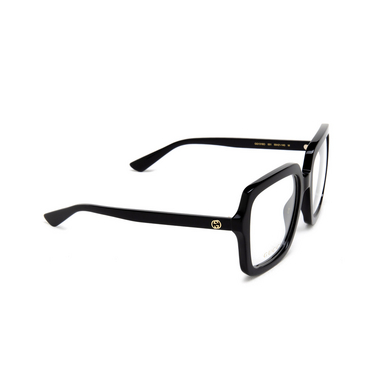 Gucci GG1318O Eyeglasses 001 black - three-quarters view