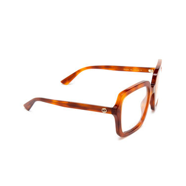 Gucci GG1318O Korrektionsbrillen 002 havana - Dreiviertelansicht
