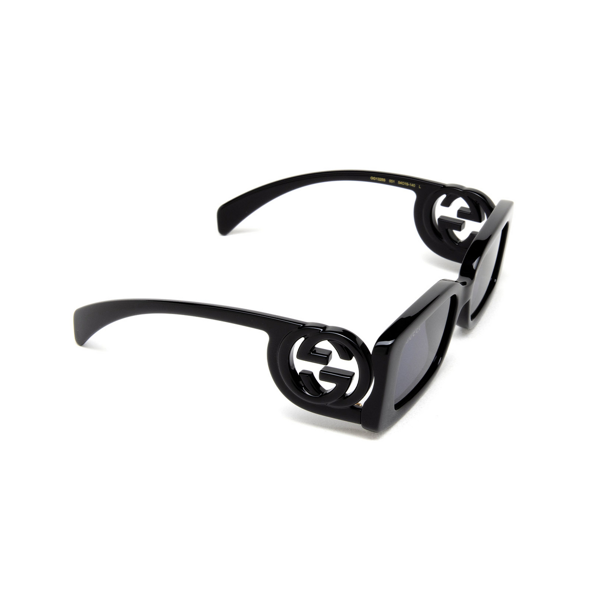 Gucci GG1325S Sunglasses 001 Black - three-quarters view