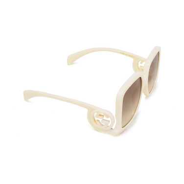 Gafas de sol Gucci GG1326S 002 ivory - Vista tres cuartos
