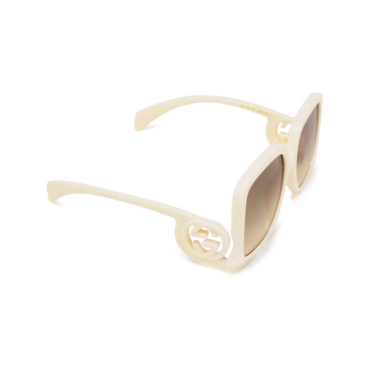 Gucci GG1326S Sunglasses 002 Ivory - three-quarters view