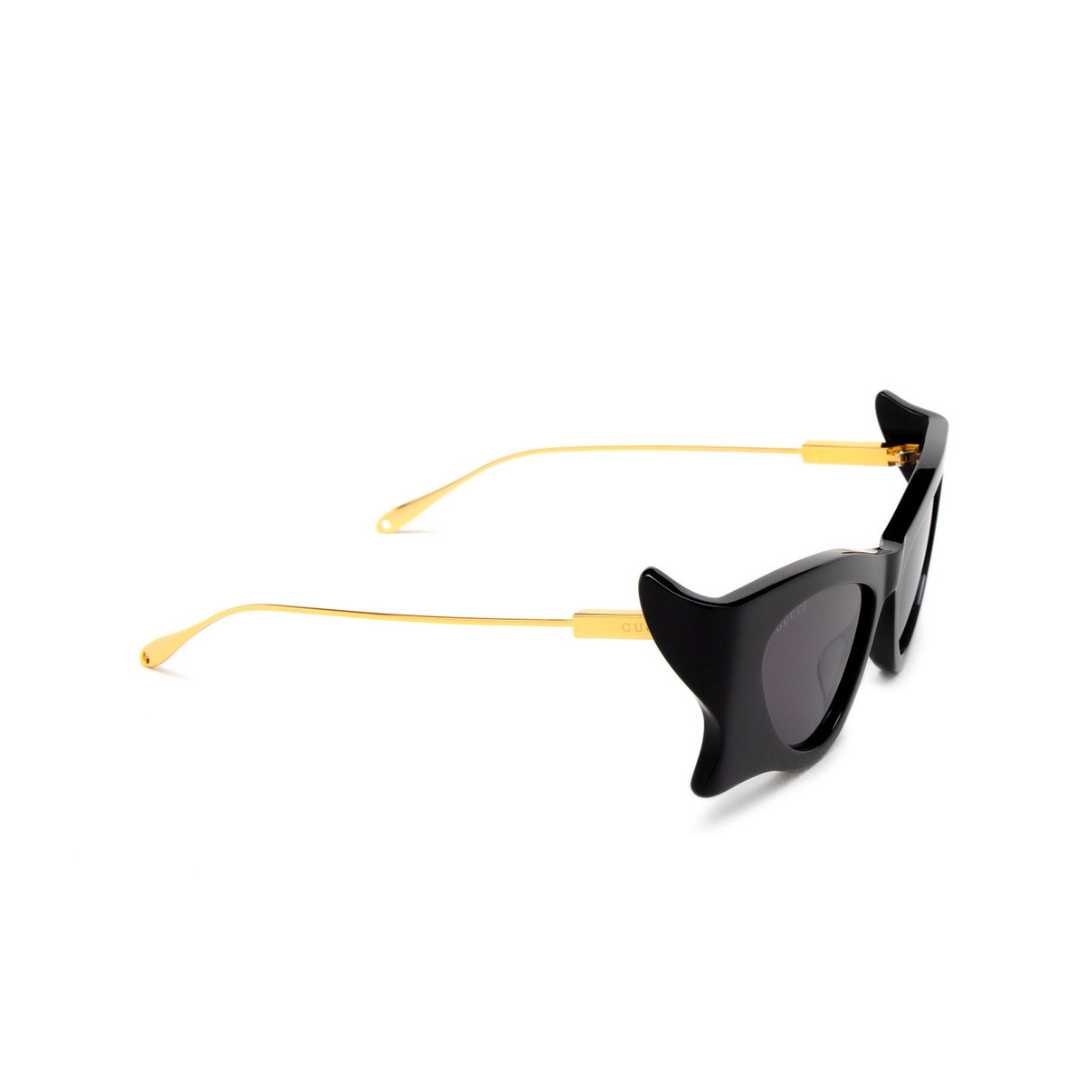 Gucci GG1328S Sunglasses 001 Black - three-quarters view