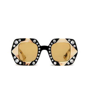 Lunettes de soleil Gucci GG1330S 001 black & ivory - Vue de face