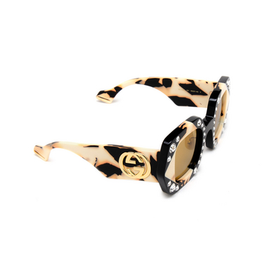 Gafas de sol Gucci GG1330S 001 black & ivory - Vista tres cuartos