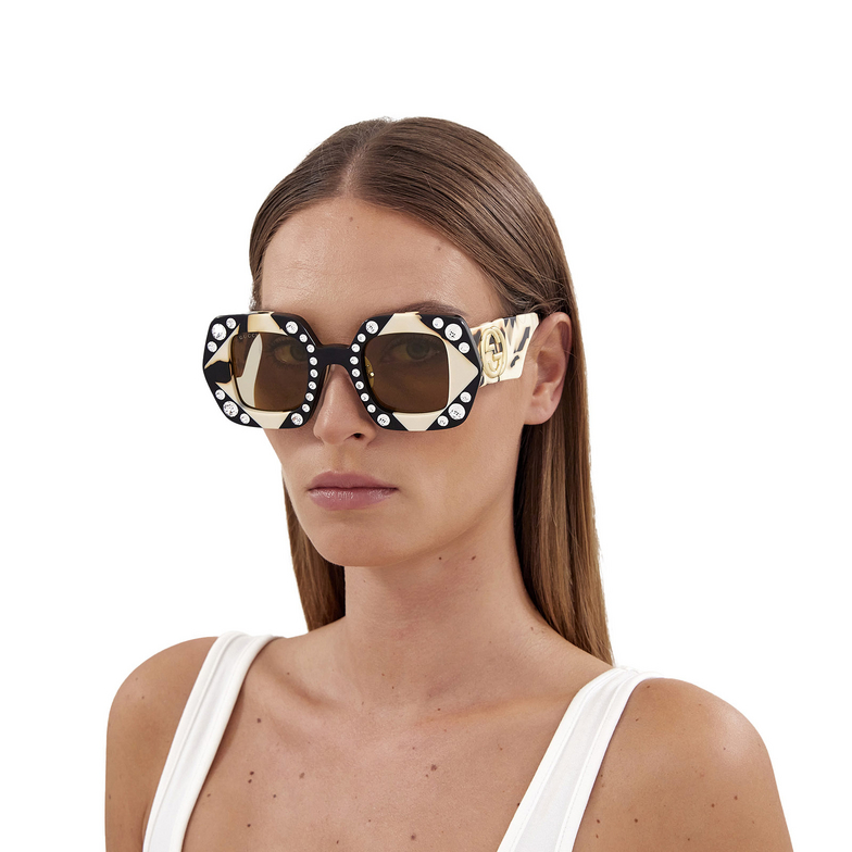 Gucci GG1330S Sunglasses 001 black & ivory - 5/5