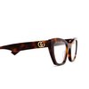 Occhiali da vista Gucci GG1334O 002 havana - anteprima prodotto 3/4