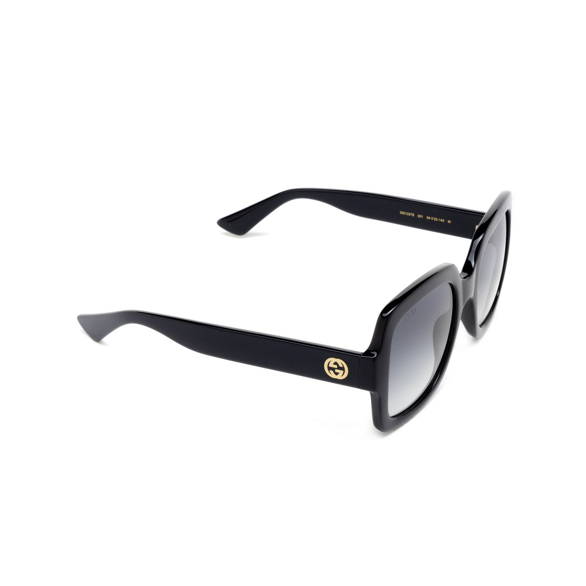Gucci GG1337S Sunglasses 001 Black - three-quarters view