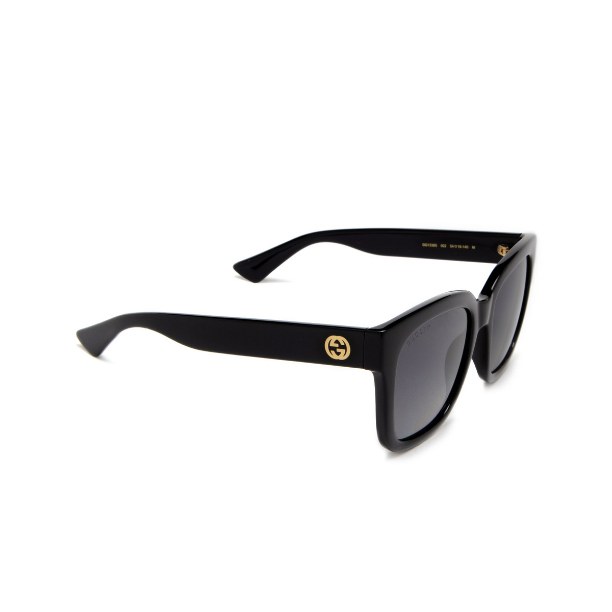 Gucci GG1338S Sunglasses 002 Black - three-quarters view