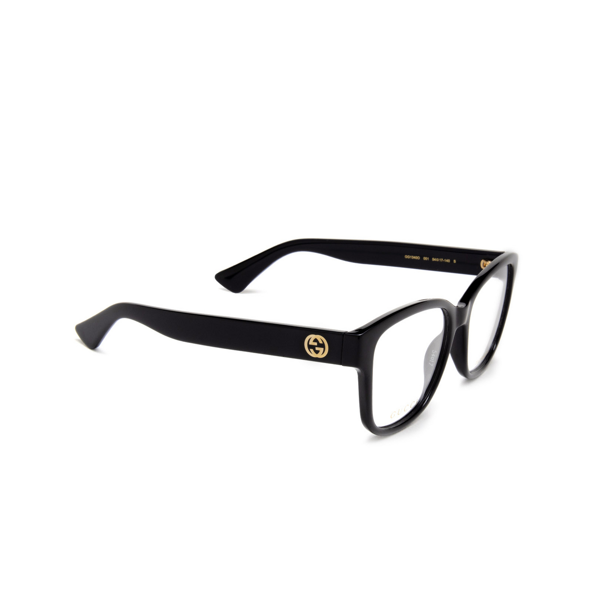 Gucci GG1340O Eyeglasses 001 Black - three-quarters view