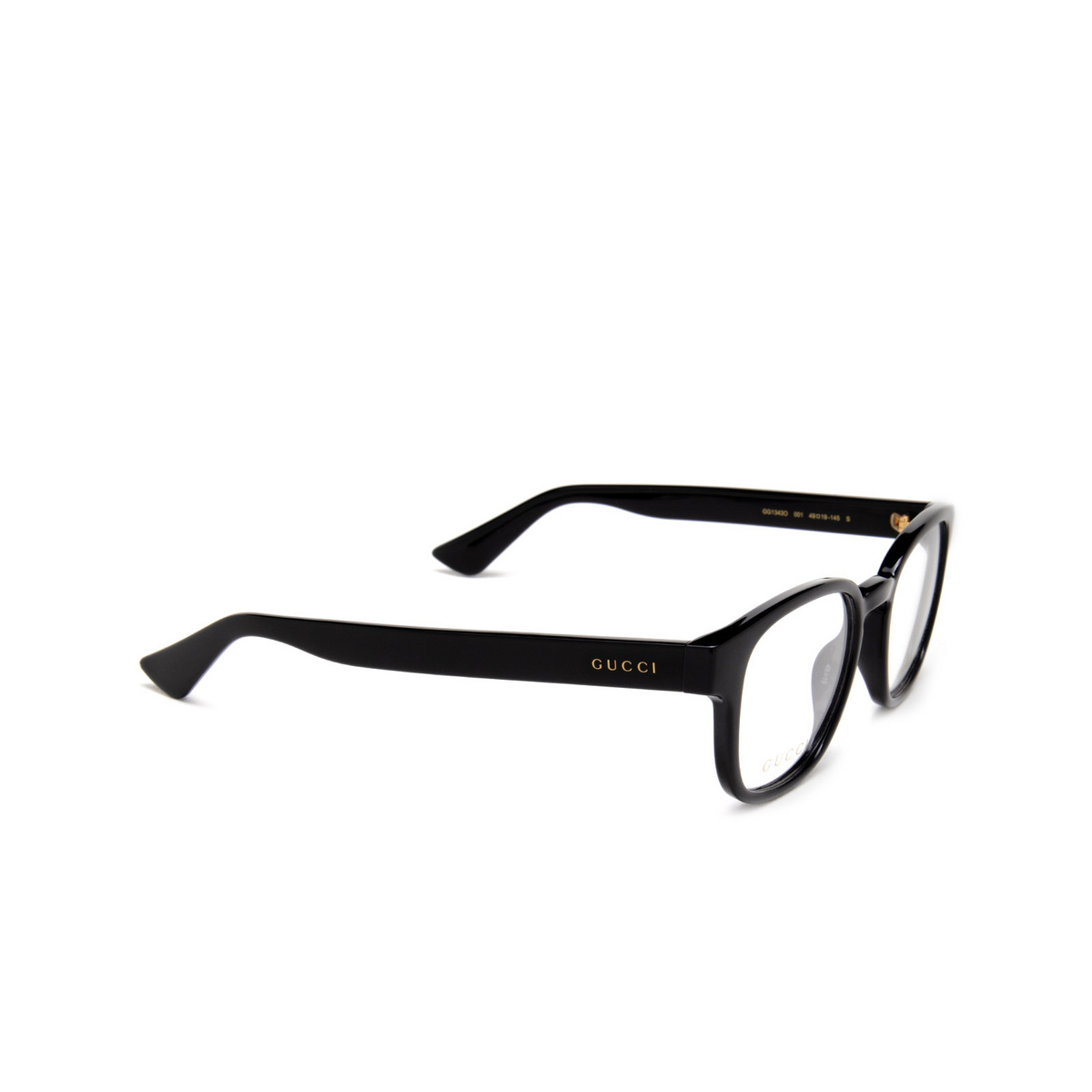 Gucci GG1343O Eyeglasses 001 Black - three-quarters view