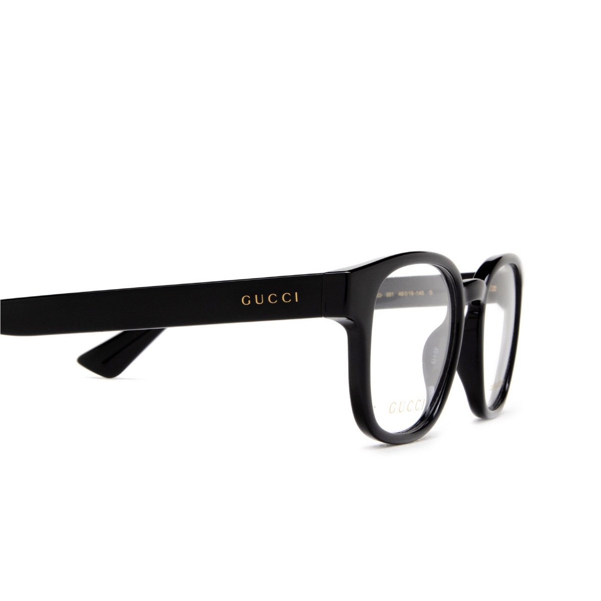 Occhiali da vista Gucci GG1343O 001 Black - anteprima prodotto 3/4