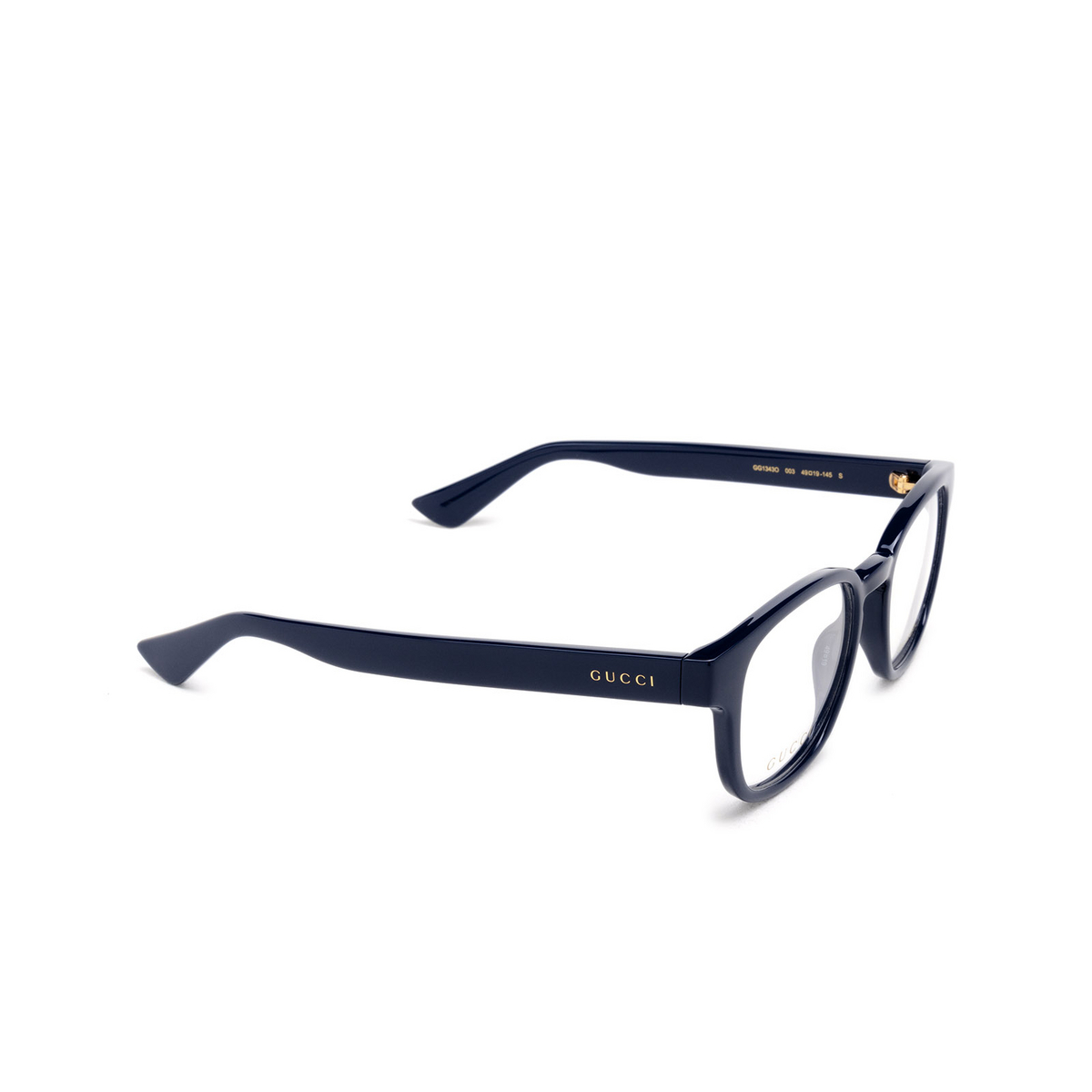 Gucci GG1343O Eyeglasses 003 Blue - three-quarters view