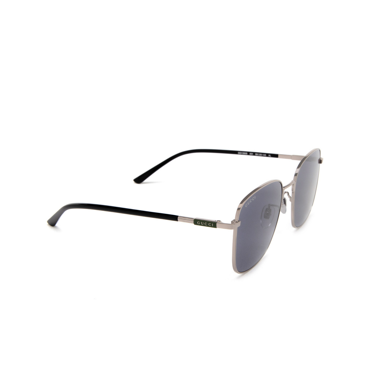 Gucci GG1350S Sunglasses 001 Ruthenium - three-quarters view