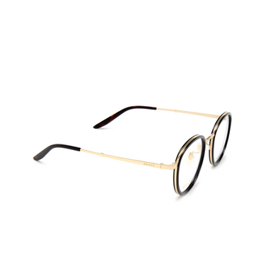 Gucci GG1357OJ Eyeglasses 001 gold - three-quarters view
