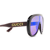 Occhiali da sole Gucci GG1370S 002 havana - anteprima prodotto 3/4