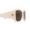 Occhiali da sole Gucci GG1402S 004 ivory - anteprima prodotto 3/5