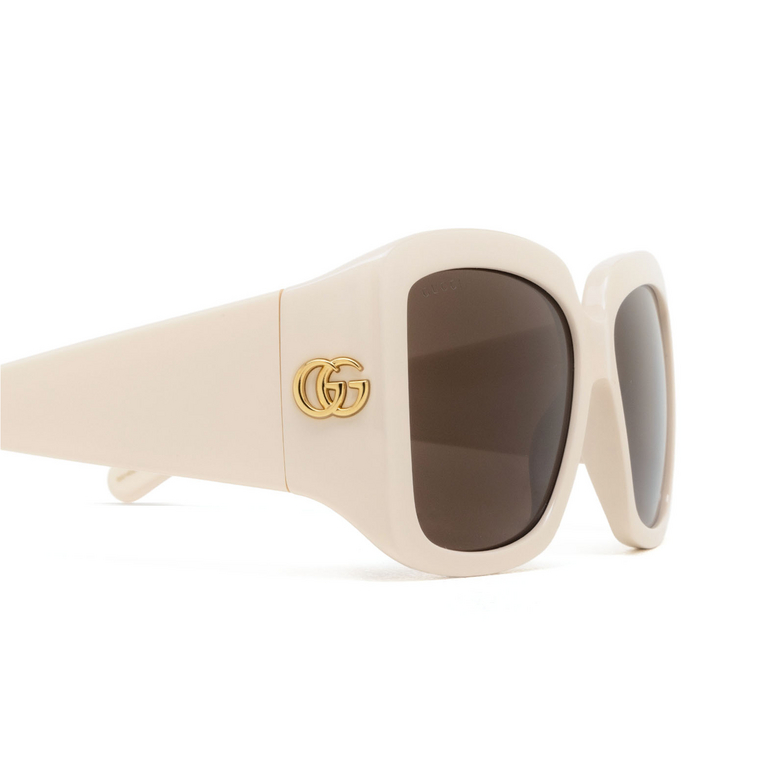 Occhiali da sole Gucci GG1402S 004 ivory - 3/5