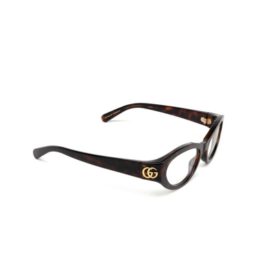 Gucci GG1405O Korrektionsbrillen 002 havana - Dreiviertelansicht
