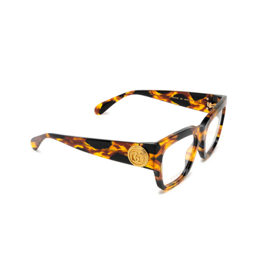 Gucci GG1410O Korrektionsbrillen 002 havana - Dreiviertelansicht