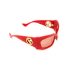 Gucci GG1412S Sunglasses 004 red - product thumbnail 2/4