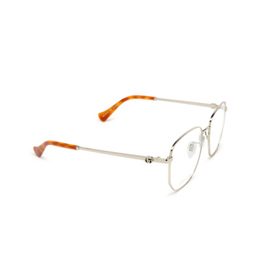 Gucci GG1420OK Korrektionsbrillen 002 silver - Dreiviertelansicht