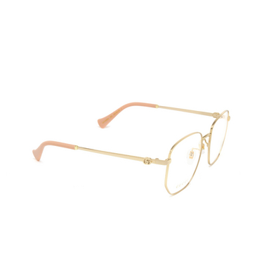 Gucci GG1420OK Korrektionsbrillen 003 gold - Dreiviertelansicht