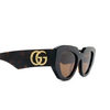 Lunettes de soleil Gucci GG1421S 002 havana - Vignette du produit 3/4