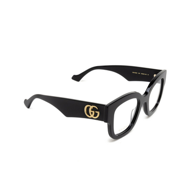 Gucci GG1423O Eyeglasses 001 black - three-quarters view
