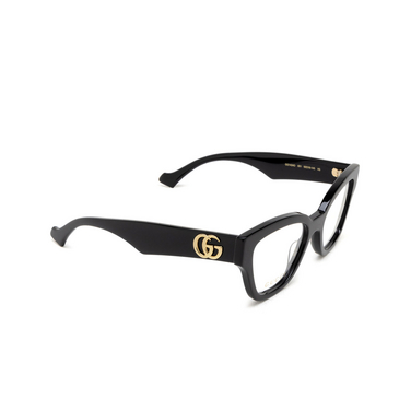 Gucci GG1424O Eyeglasses 001 black - three-quarters view