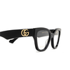Occhiali da vista Gucci GG1424O 001 black - anteprima prodotto 3/4