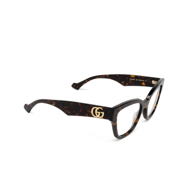 Gucci GG1424O Korrektionsbrillen 006 havana - Dreiviertelansicht